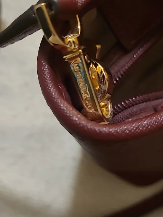 Michael Kors Burgundy Saffiano Leather Satchel with Gold Hardware - Picture 7 of 9